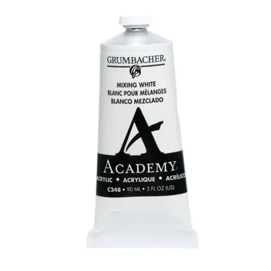 Grumbacher&reg; Academy&reg; Acrylic Paint, 3oz. C248 Mixing White {1}
