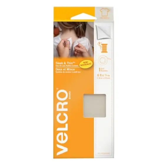Velcro&reg; Sleek & Thin&trade; White Sew On Low Profile Fastener Roll {1}