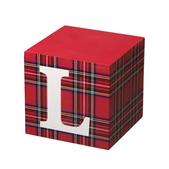 Glitzhome&reg; 3.5ft. Wooden Plaid Believe Porch D&eacute;cor {6}