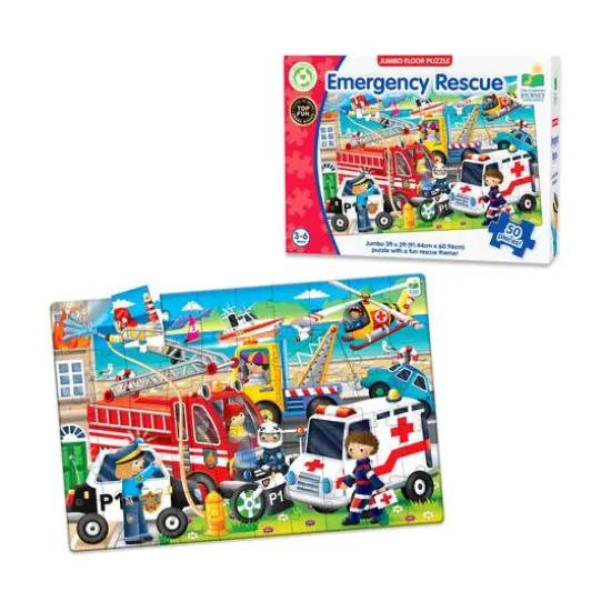Jumbo Floor Puzzle - Emergency Rescue: 50 Pcs {4}