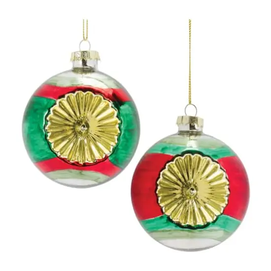 Glass Reflector Ball Ornament Set {3}