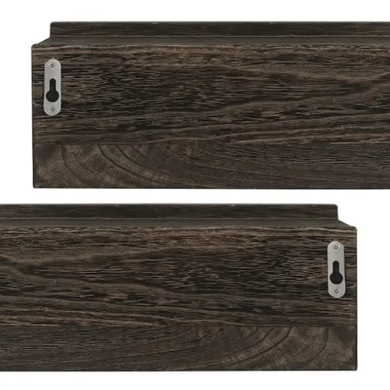 NEX&trade; 16" Dark Brown Wall-Mounted Floating 4-Hook Coat Racks, 2ct. {5}