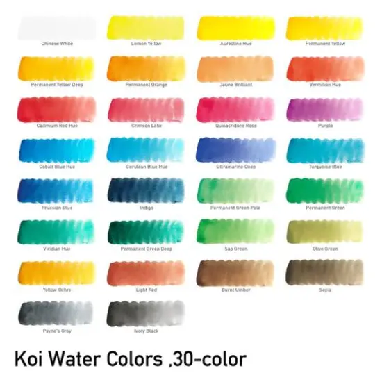 Koi&reg; Water Colors&trade; 30 Color Pocket Field Sketch Box {5}