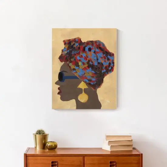 Earrings And A Head Wrap 16" x 20" Canvas Wall Art {5}