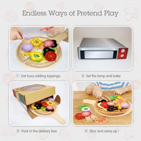 Hape Perfect Pizza Kitchen Food Playset {4}