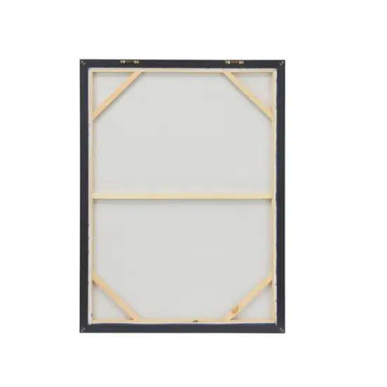 Blue Wood Modern Framed Wall Art 39" x 30" {6}