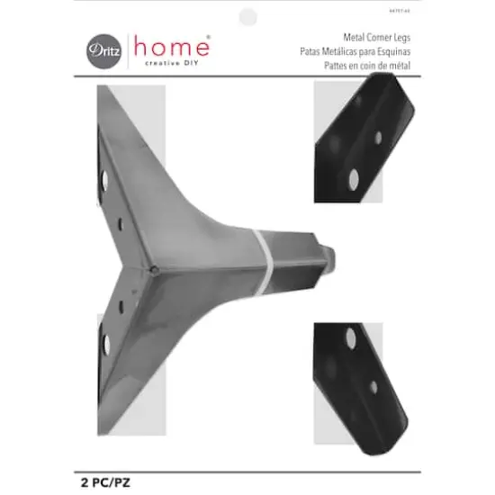Dritz&reg; Home Nickel Metal Corner Legs Set {1}