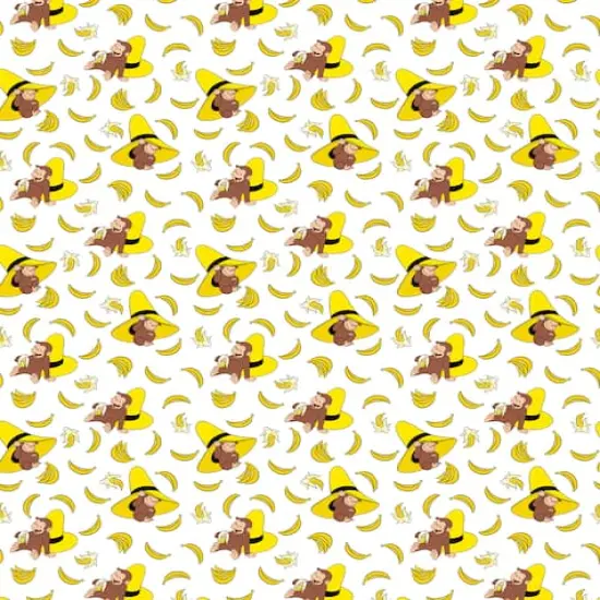 Universal Studios Curious George Banana Packed Cotton Fabric {3}