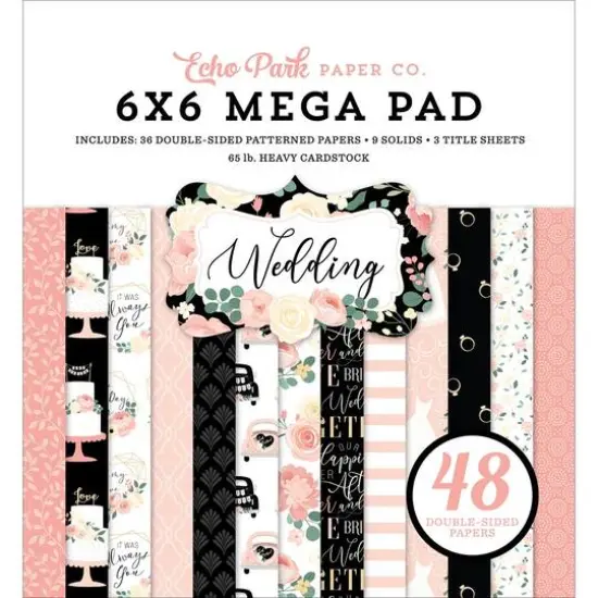 Echo Park&trade; Paper Co. Wedding Double-Sided Mega Paper Pad, 6" x 6" {1}