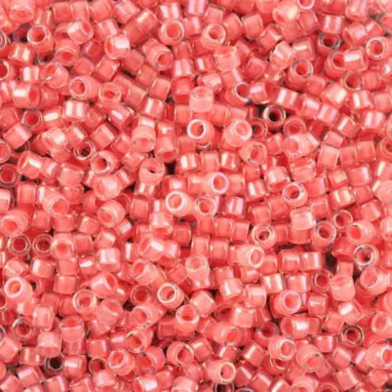 John Bead 11/0 Miyuki Delica Glass Seed Beads, 5g Rose Pink Line Dyed {1}