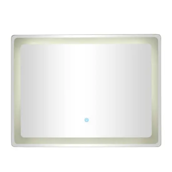 Clear Glass Modern LED Mirror, 32" x 1" x 24" {1}