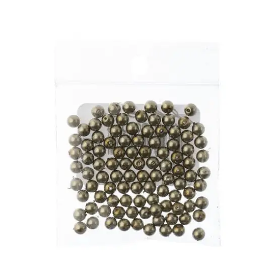 Preciosa Maxima 4mm Glass Nacre Pearls, 100ct. Light Green {3}