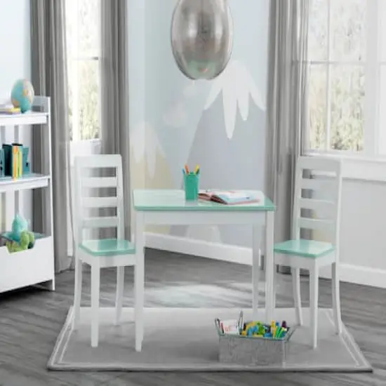 Delta Children Gateway Table & 2 Chairs Set White {4}