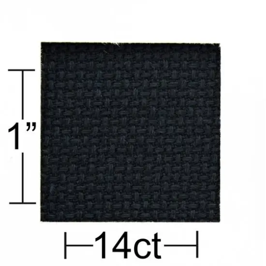 Essentials by Leisure Arts 14 Count Aida Cloth, 30" x 36" Black {4}