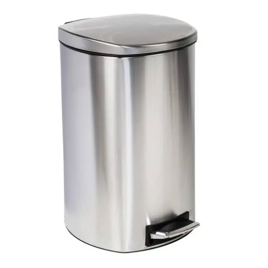 Honey Can Do 50L Soft-Close Stainless Steel Step Trash Can with Lid {12}