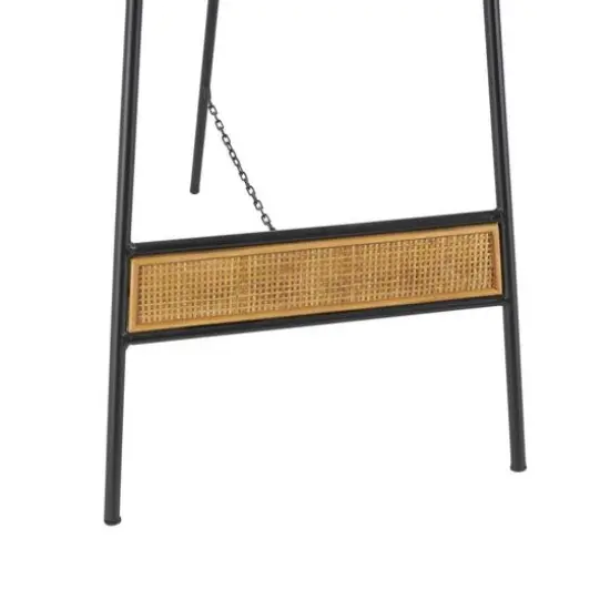 51" Black Metal Easel with Wood Accents {8}