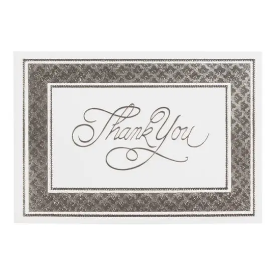 JAM Paper Silver Border Thank You Cards & Envelopes, 25ct. {1}