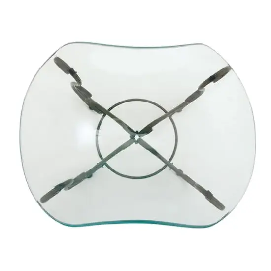 Brass Glass and Metal Traditional Serving Bowl, 14" x 21" x 16" {4}