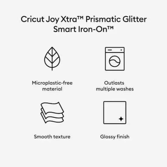 Cricut Joy Xtra&trade; Smart Iron-On&trade; Prismatic Glitter, 19" Gold {4}
