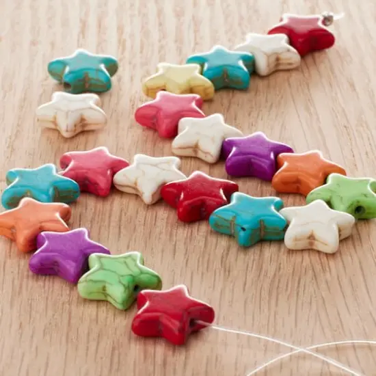 Colorful Reconstituted Star Beads, 15mm by Bead Landing&trade; {3}