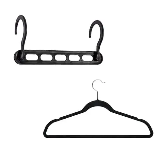 Honey Can Do Premium Velvet Black Hangers Set {1}