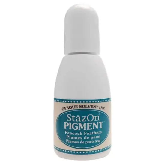Tsukineko StazOn&reg; Pigment&trade; Opaque Solvent Ink Peacock Feathers {1}