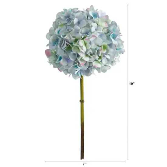 Light Blue Hydrangea Artificial Flower Stem, 3ct. {3}
