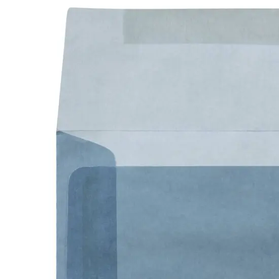 JAM Paper 6.5" x 6.5" Square Translucent Vellum Envelopes, 25ct. Surf Blue {6}