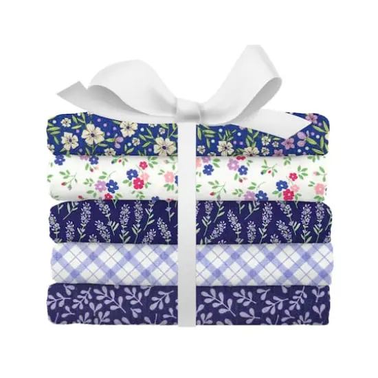 SINGER Purple Floral Field 100% Cotton 5 Piece Bundle {1}