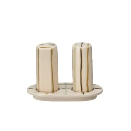 Hello Honey&reg; Multicolor Artisanal Harmony Salt & Pepper Shaker Set on a Tray {3}