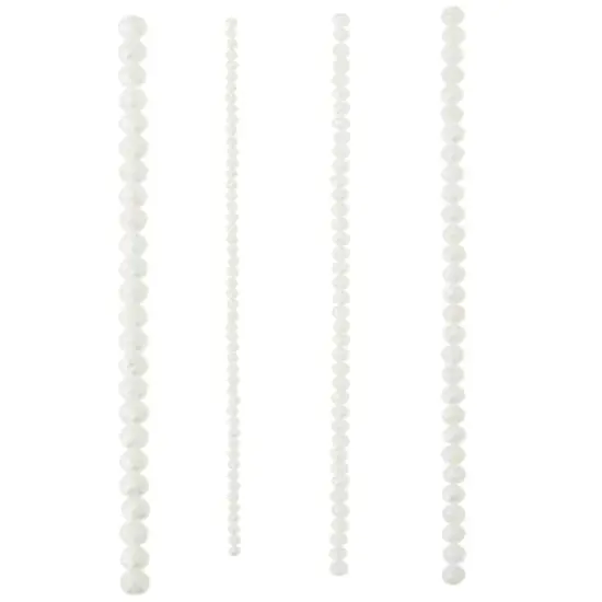 White Faceted Glass Rondelle Beads by Bead Landing&trade; {4}