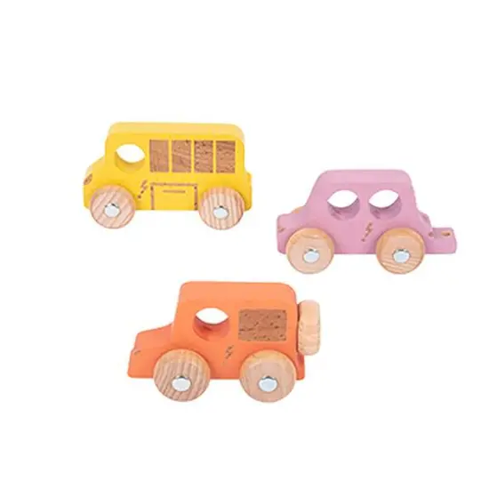 TickiT&reg; Rainbow Wooden City E-Vehicles Play Set {3}