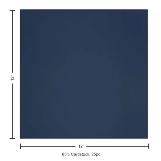 PA Paper&trade; Accents 12" x 12" 65lb. Cardstock, 25 Sheets Empress Blue {5}