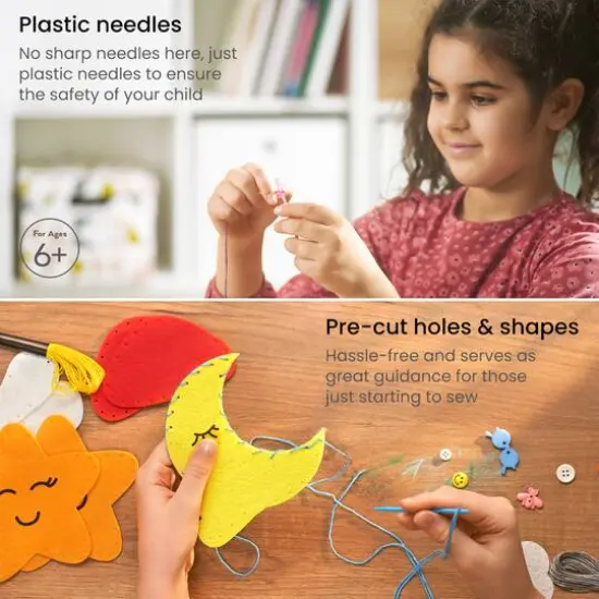 Arteza&reg; Kids Learn to Sew Nature Crafts Kit {4}