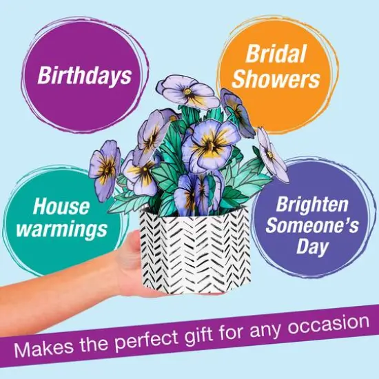 Faber-Castell&reg; Pansies Pop Up Coloring Bouquet {8}