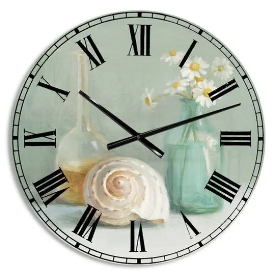 Designart 'Pastel Bath Iii Farmhouse Wall Clock {1}