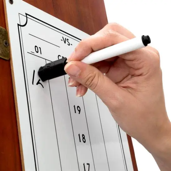 Toy Time Beveled Wood Pro Style Dart Cabinet Set {5}