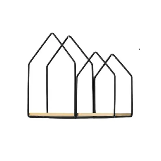 Houses Wall Hanging Bathroom Storage Black {1}