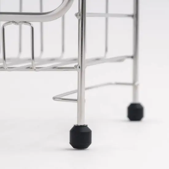 IRIS&reg; 15.75" Stainless Steel 2-Tier Dish Rack White {7}