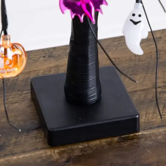 2ft. Pre-Lit Artificial Halloween Eyeballs, Ghosts, Bats & Pumpkins 24 LED Lighted Ornament Tree {9}