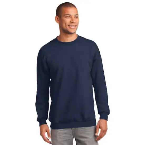 Port & Company&reg; Essential Fleece Crewneck Sweatshirt Navy {4}