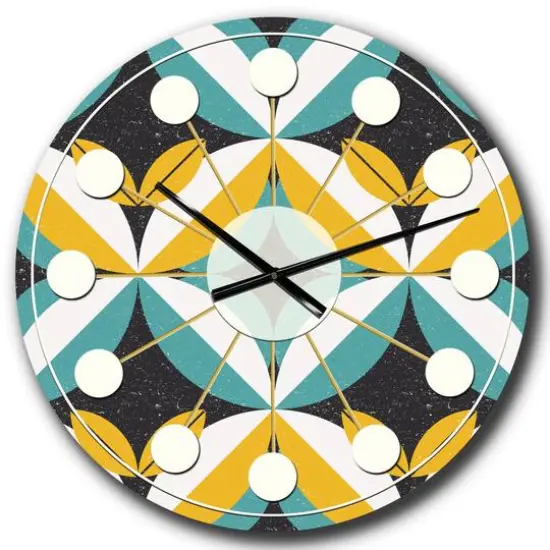 Designart 'Retro Abstract Design Vii Mid-Century Modern Wall Clock {1}