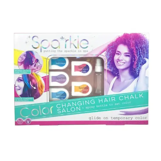 Bright Stripes Spa*rkle Color Changing Hair Chalk Set {1}