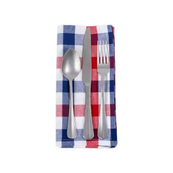 DII&reg; Red & Blue Check Cloth Dinner Napkins, 6ct. {4}