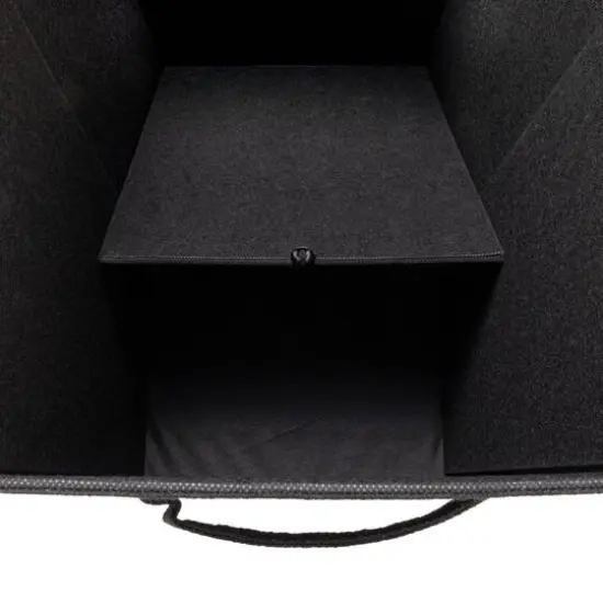 Household Essentials Narrow Collapsible Laundry Hamper with Liner & Lid Black {14}