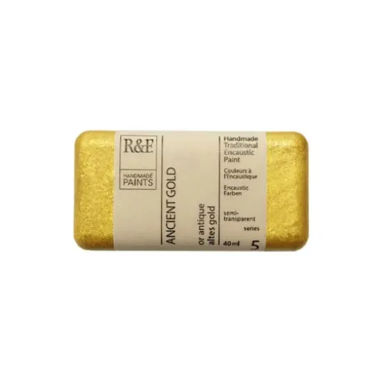 R&F&reg; Encaustic Paint Cake, 40mL Ancient Gold {1}