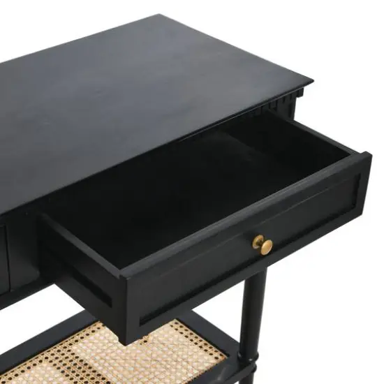 Hello Honey&reg; 4ft. Maxwelton Solid Wood Console Table Black {9}