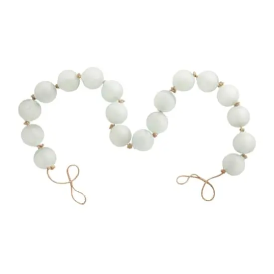 8ft. Extra Long Handmade Glass Beaded Garland with Tassels Teal {6}