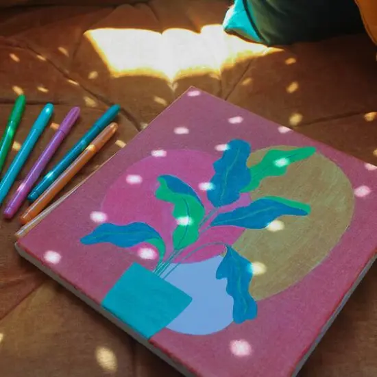 Art 101 No Bad Days & Tropical Plants Colorable Canvas Wall Art Kits {6}