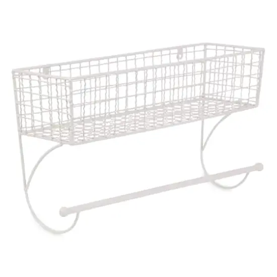 DII&reg; Large Farmhouse Towel Rack Antique White {1}
